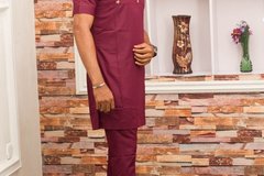 Products: Senator Kaftan Wine with Gold Star Design