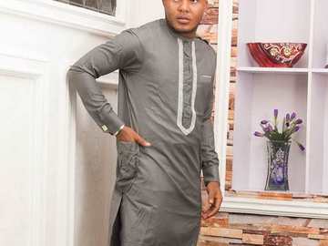 Products: Senator Kaftan Ash with Pocket and Chest Design