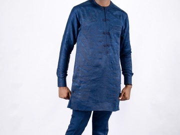 Products: Senator Kaftan Long Sleeves Navy Blue 