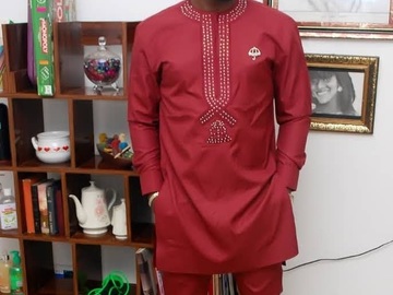 Products: Bedazzled Red Senator African Men's Wear