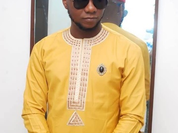 Products: Bedazzled mustard Senator African Men's Wear