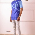 Products: 2-Shade Blue African Men's Top